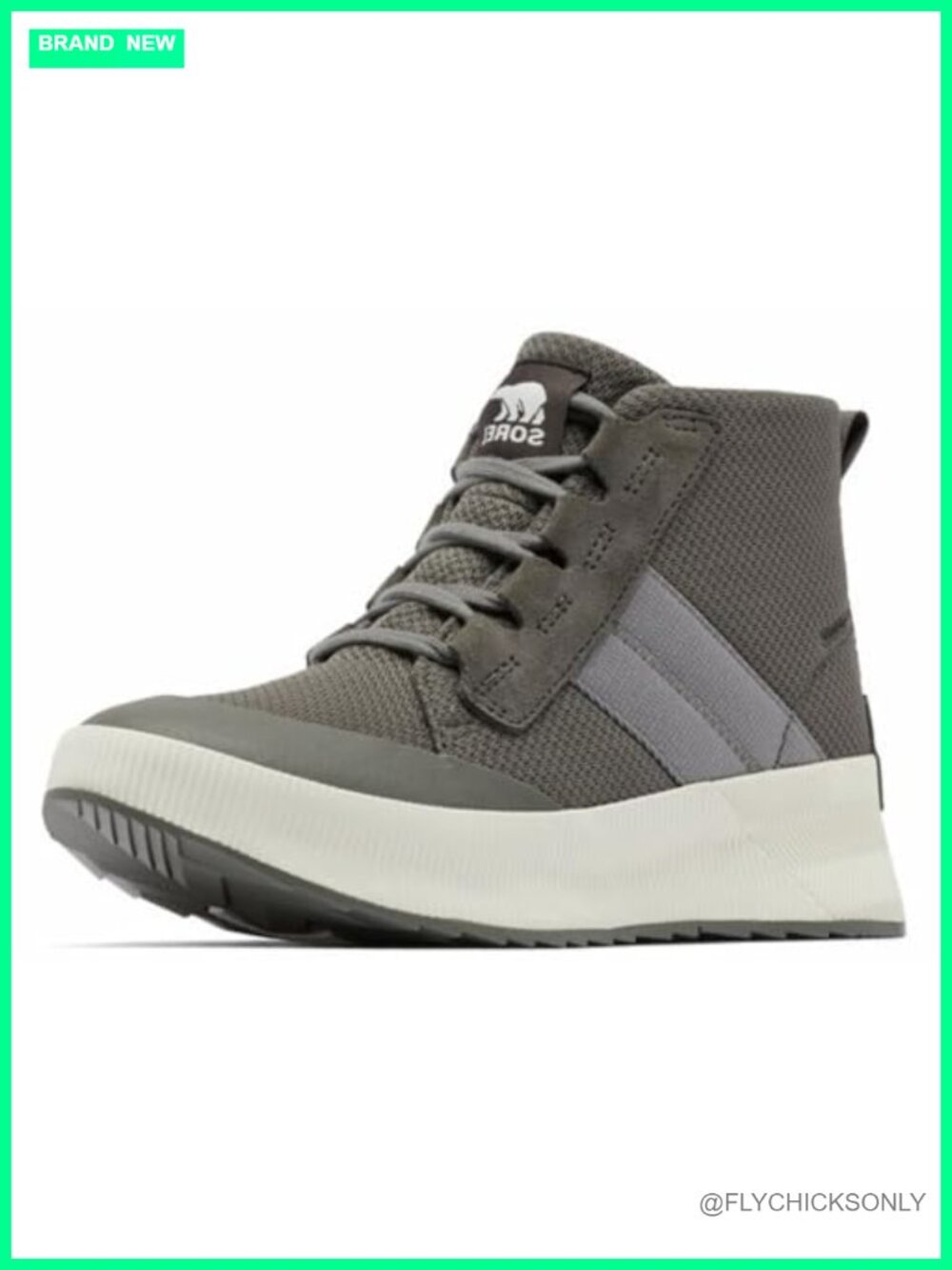 Waterproof Mid Sneaker Suede Mesh Hiking Walking Shoes Lace-Up